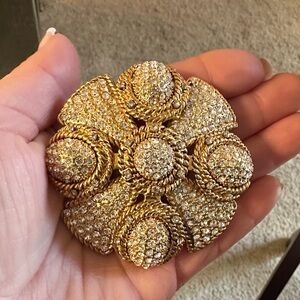 Elegant Gold and Silver Brooch